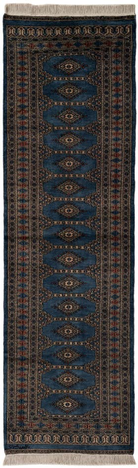 Detail image of 2' 8 x 8' 10 Hand Knotted Bokhara Oriental Wool Runner Rug