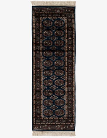 2' 2 x 6' 2 Hand Knotted Bokhara Oriental Wool Runner Rug