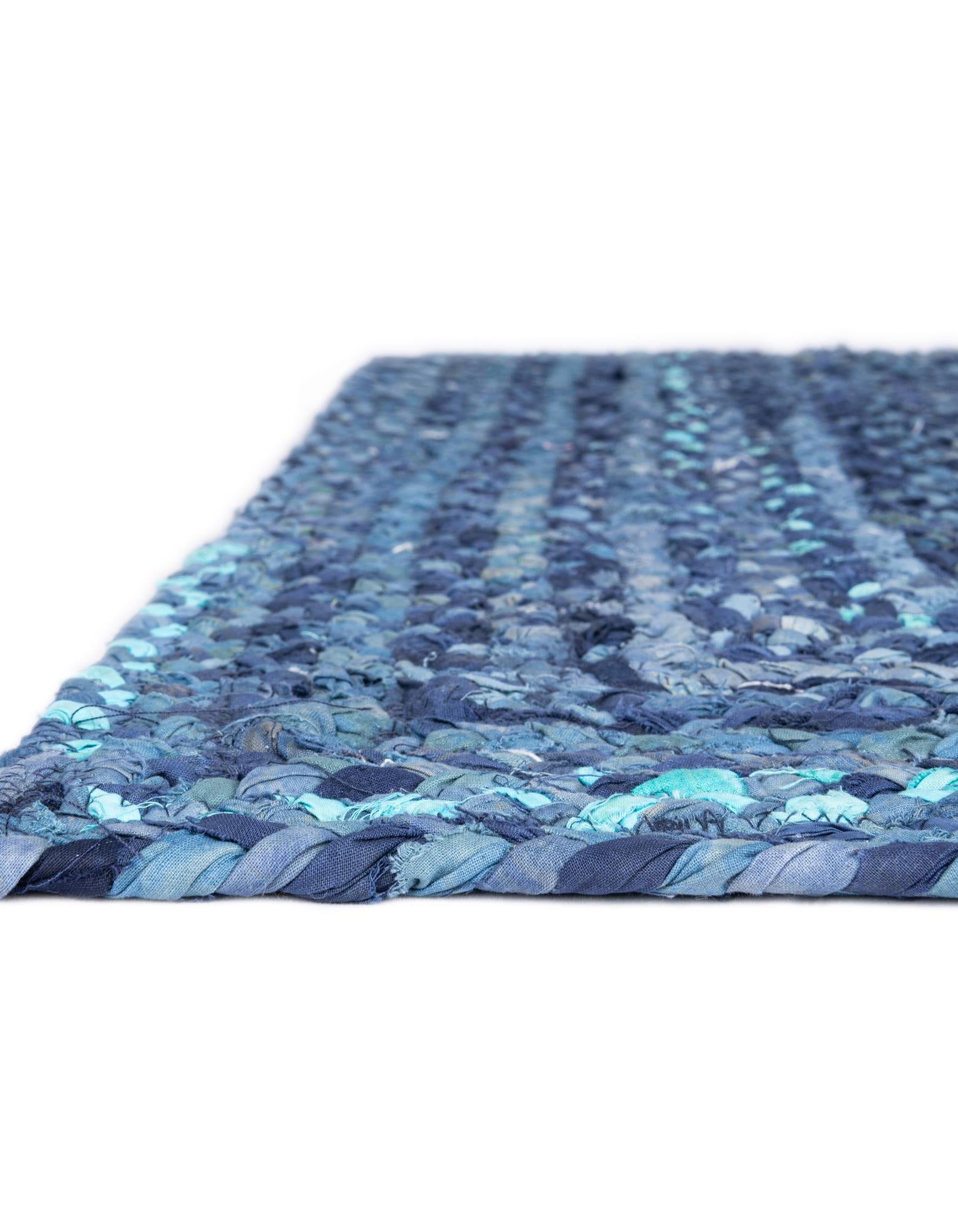 2' 6 x 6' 1 Handmade Braided Chindi Runner Rug