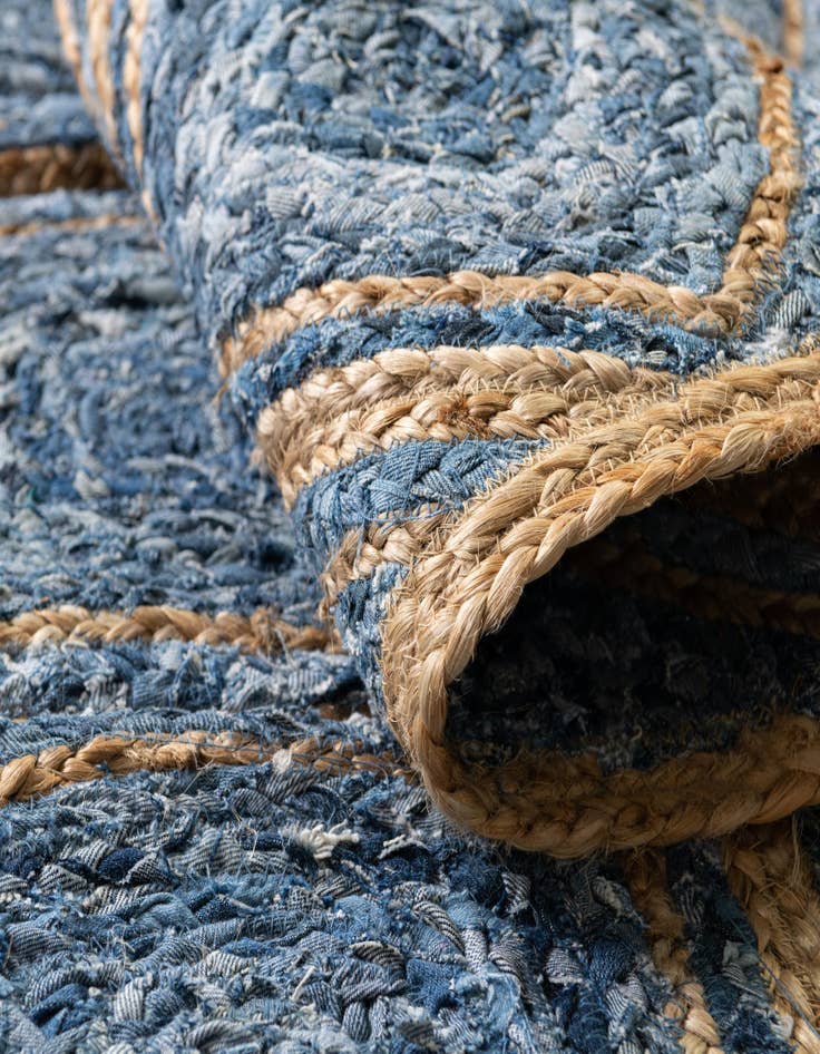 Detail image of 2' 7 x 6' 1  Hand Braided Jute Runner Rug