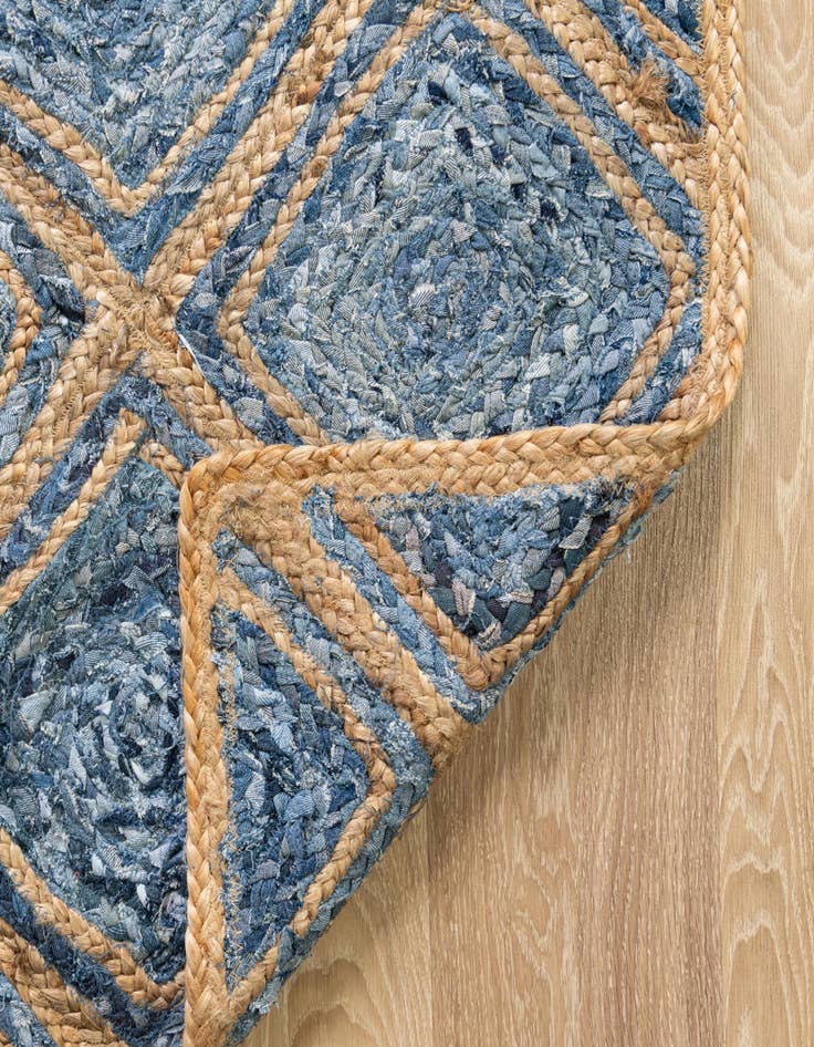 Detail image of 2' 7 x 6' 1  Hand Braided Jute Runner Rug