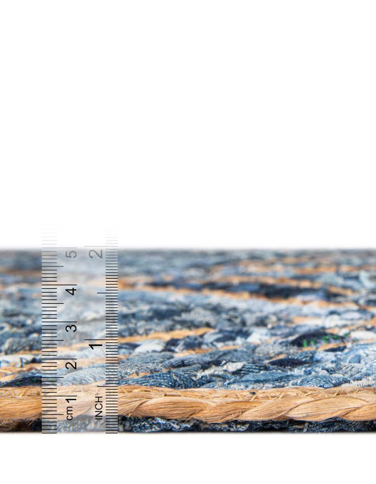 Detail image of 2' 7 x 6' 1  Hand Braided Jute Runner Rug