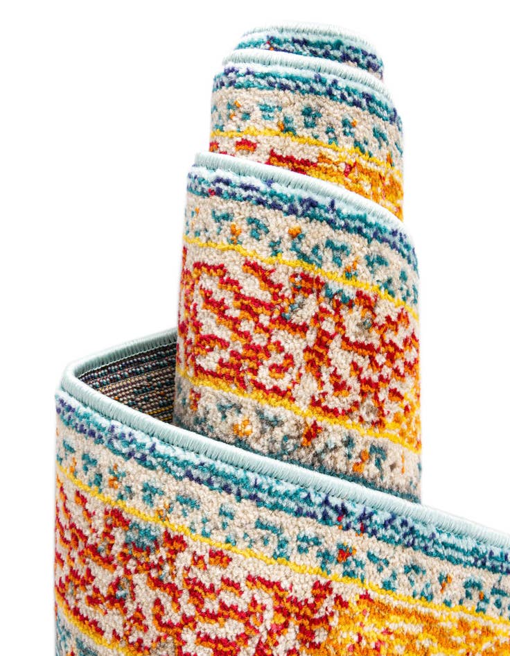 Detail image of 2' x 6' 9 Washable Carnevale Runner Rug