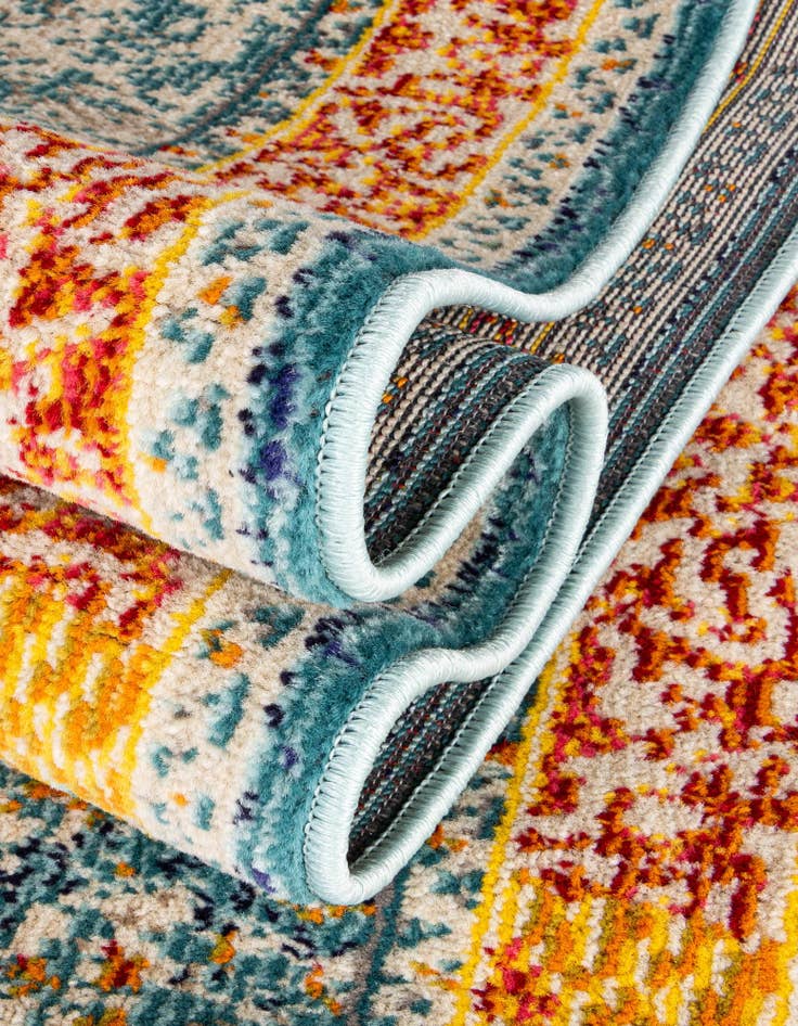 Detail image of 2' x 6' 9 Washable Carnevale Runner Rug