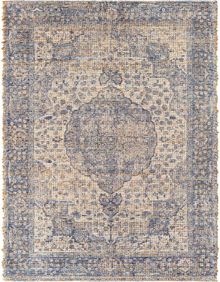 Detail image of 2' 2 x 6' 1 Hand Woven Chenille Jute Runner Rug