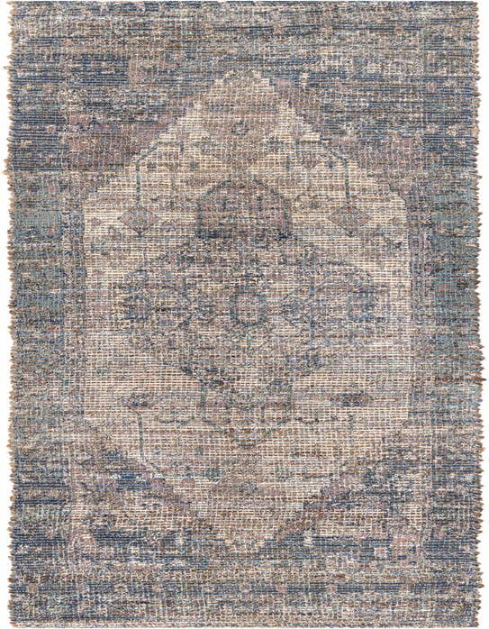 Detail image of 2' 2 x 8' Hand Woven Chenille Jute Runner Rug
