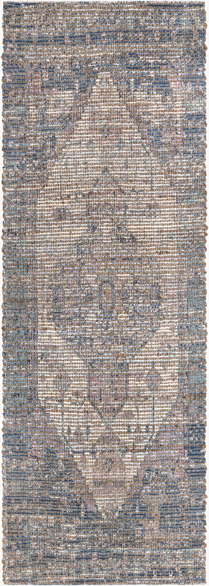 2' 2 x 6' 1  Hand Woven Chenille Jute Runner Rug