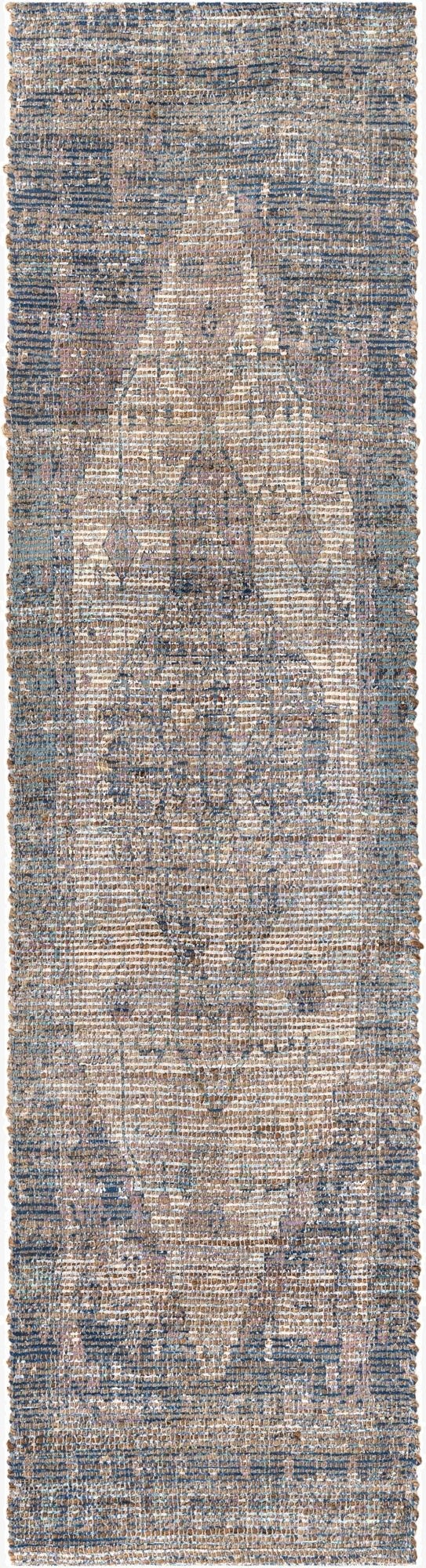 2' 2 x 8'  Hand Woven Chenille Jute Runner Rug