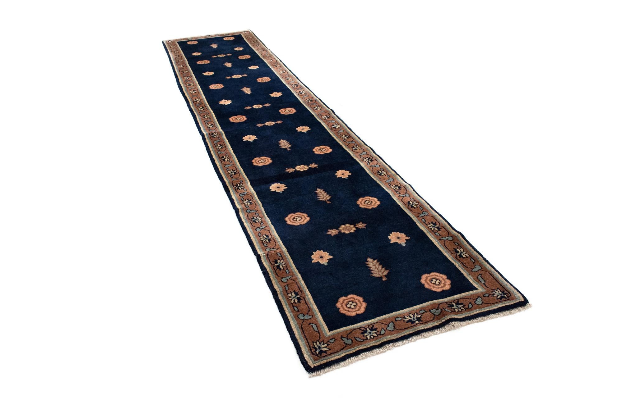 2' 9 x 13' Hand Knotted China Peking Runner Rug