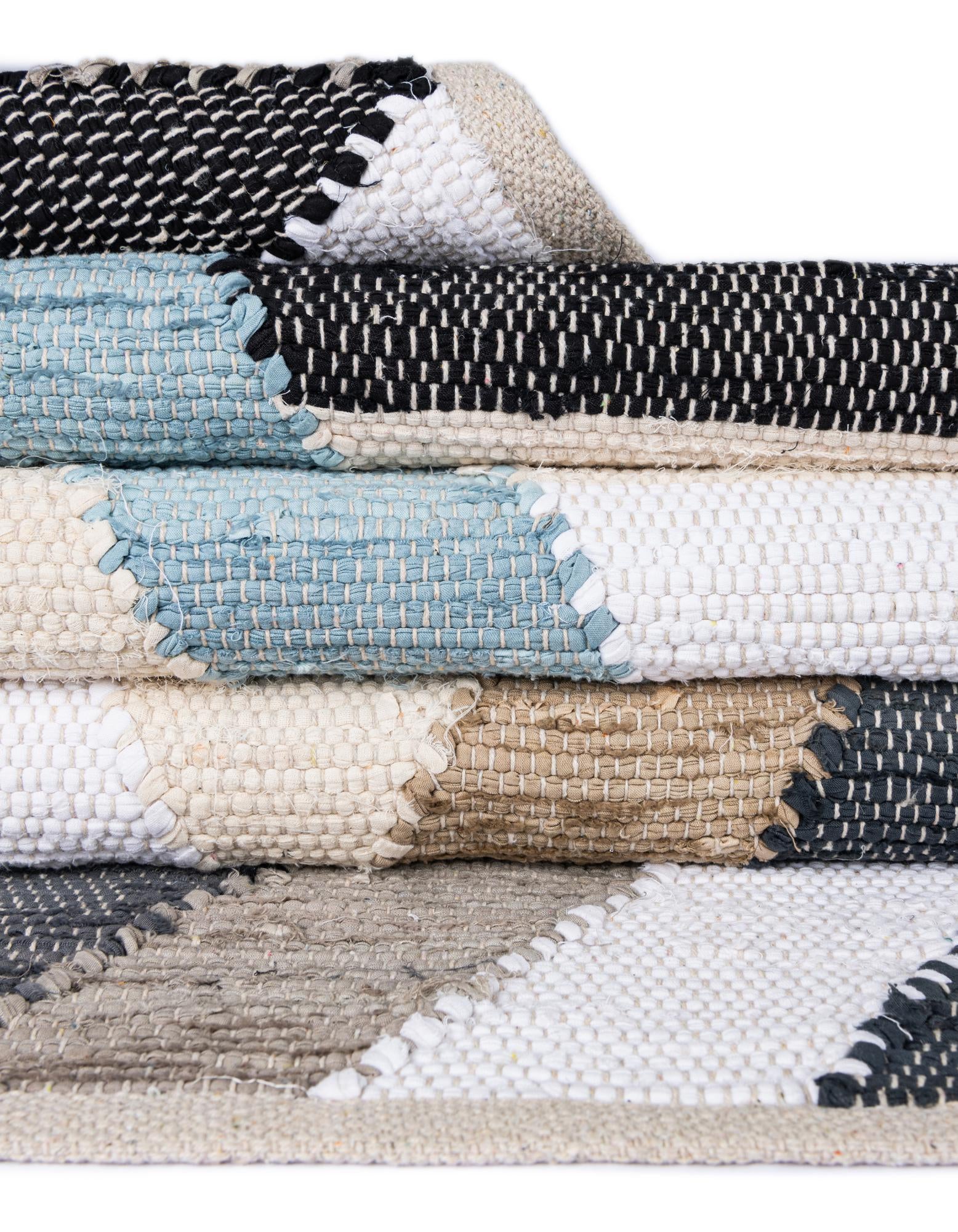 2' 7 x 10' Hand Braided Chindi Cotton Runner Rug