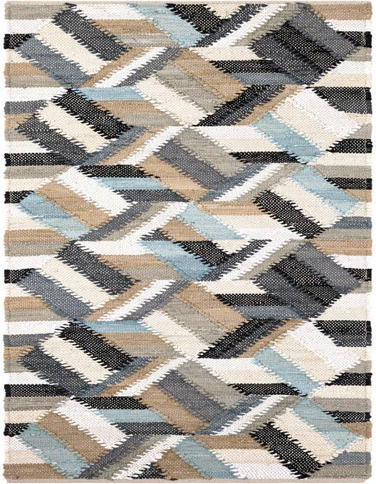 Detail image of 2' x 8' Hand Braided Chindi Cotton Runner Rug