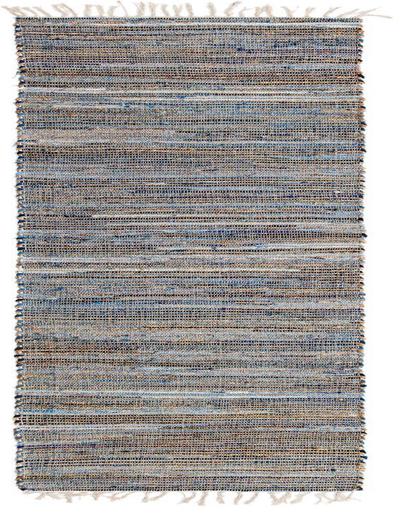 Detail image of 2' 7 x 10' Hand Woven Chindi Jute Runner Rug