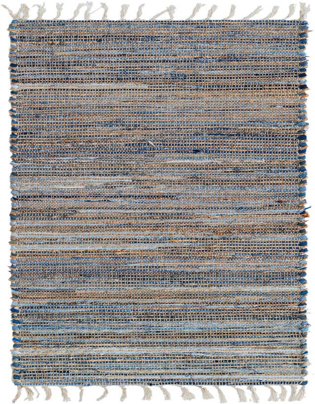 Detail image of 2' 2 x 6' 1 Hand Woven Chindi Jute Runner Rug