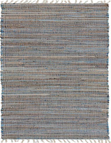 Detail image of 2' 7 x 13' 1 Hand Woven Chindi Jute Runner Rug