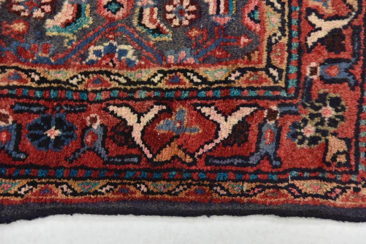 Detail image of 3' 5 x 10' Hand Knotted Farahan Persian Wool Runner Rug