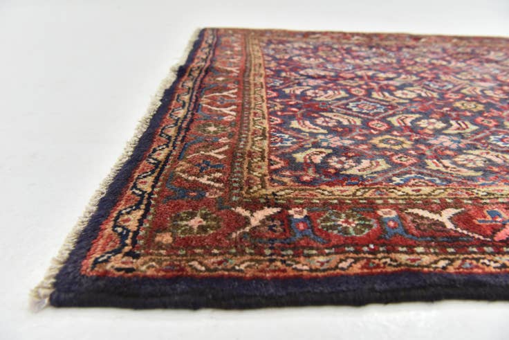Detail image of 3' 5 x 10' Hand Knotted Farahan Persian Wool Runner Rug