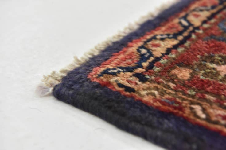 Detail image of 3' 5 x 10' Hand Knotted Farahan Persian Wool Runner Rug