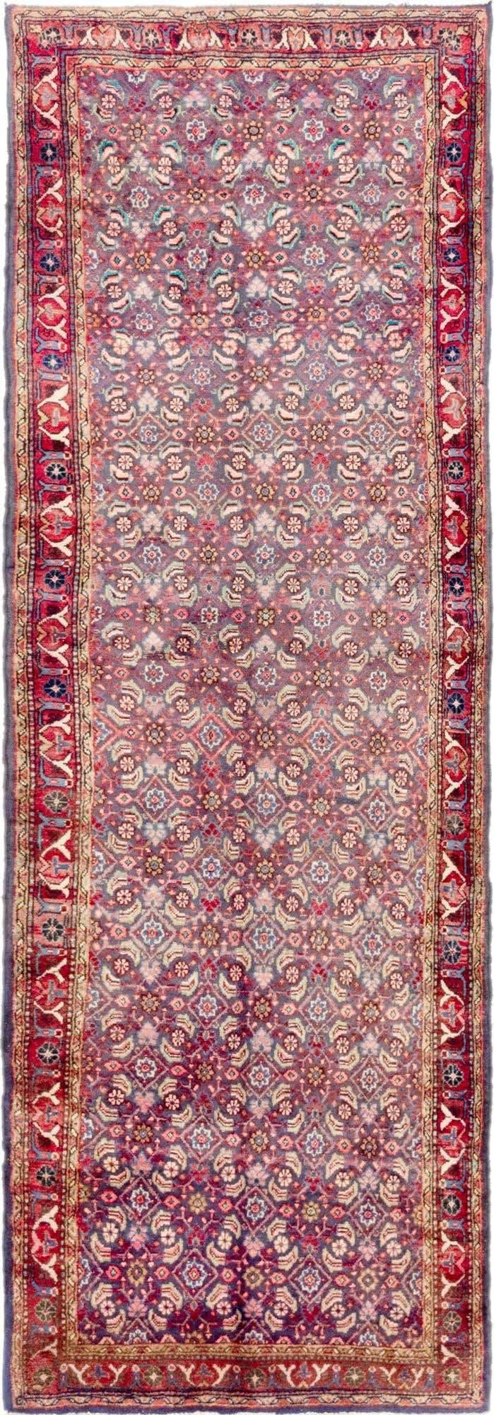 3' 5 x 10' Hand Knotted Farahan Persian Wool Runner Rug