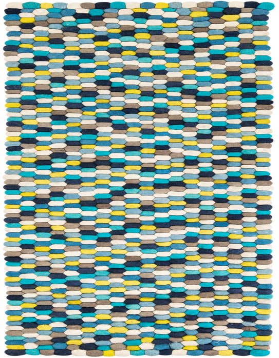 Detail image of 2' x 8' Felt Ball Wool Runner Rug