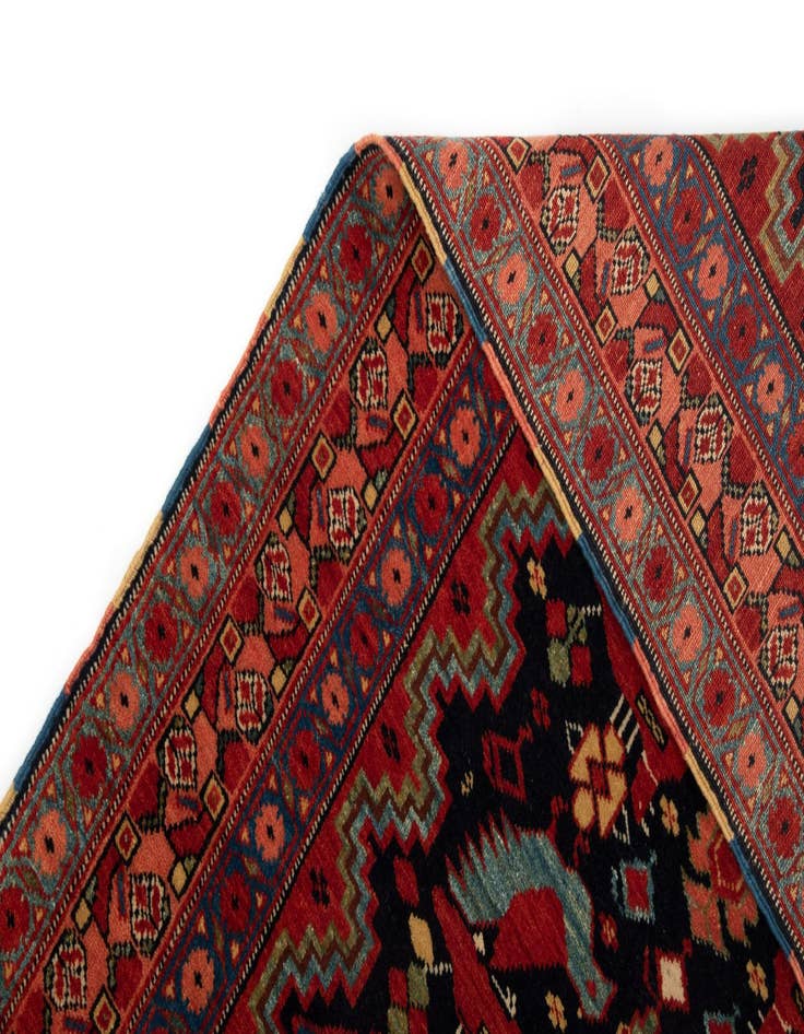 Detail image of 2' 9 x 6'  Hand Knotted Ghashghai Persian Runner Rug