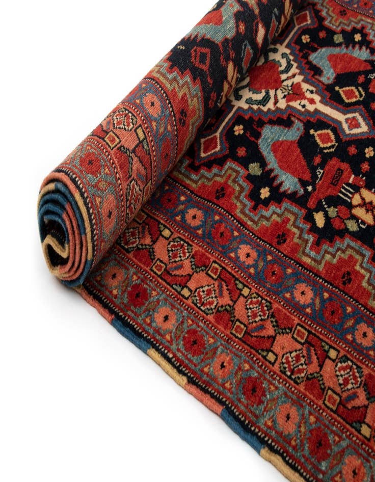 Detail image of 2' 9 x 6'  Hand Knotted Ghashghai Persian Runner Rug