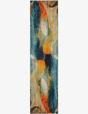 Blue Washable Haerfest Runner Rug