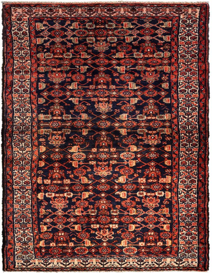 Detail image of 3' 7 x 10' 1 Hamedan Wool Runner Rug