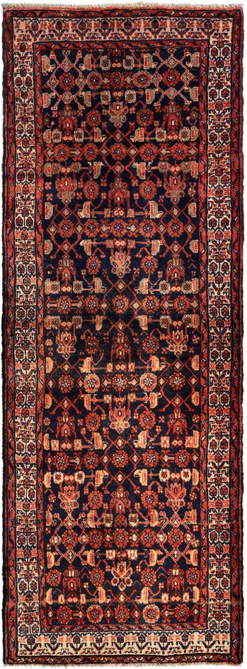 Detail image of 3' 7 x 10' 1 Hamedan Wool Runner Rug
