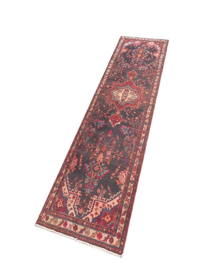 Detail image of 3' 7 x 11' 3 Hamedan Runner Rug