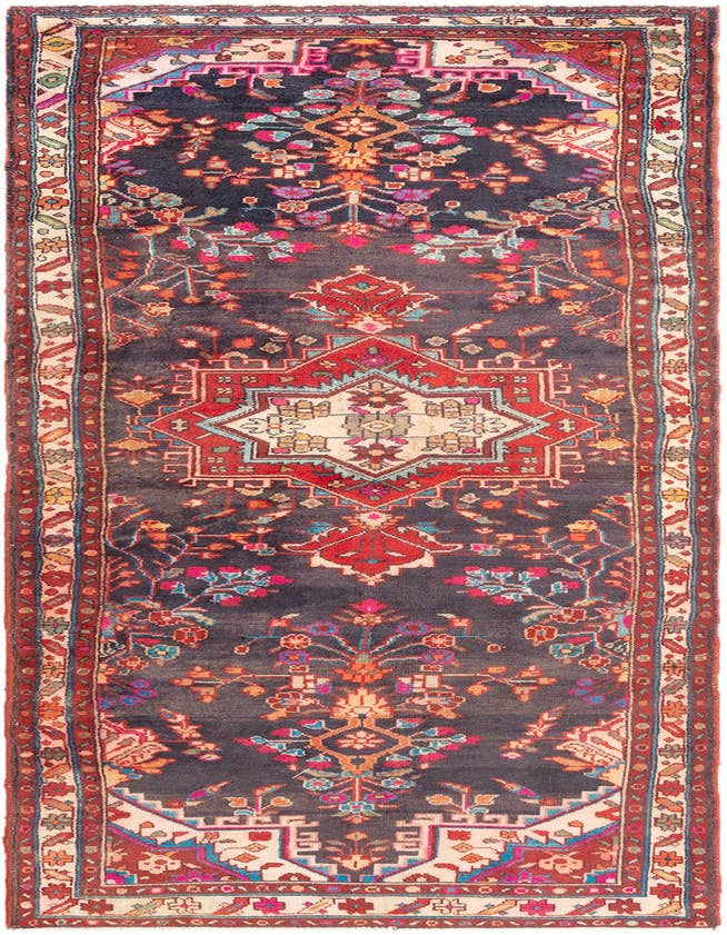 Detail image of 3' 7 x 11' 3 Hamedan Runner Rug