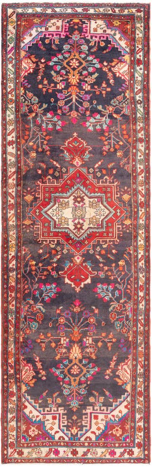 Detail image of 3' 7 x 11' 3 Hamedan Runner Rug