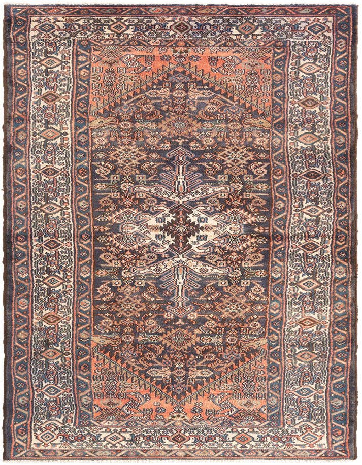 Detail image of 3' 6 x 10' 2 Hamedan Runner Rug