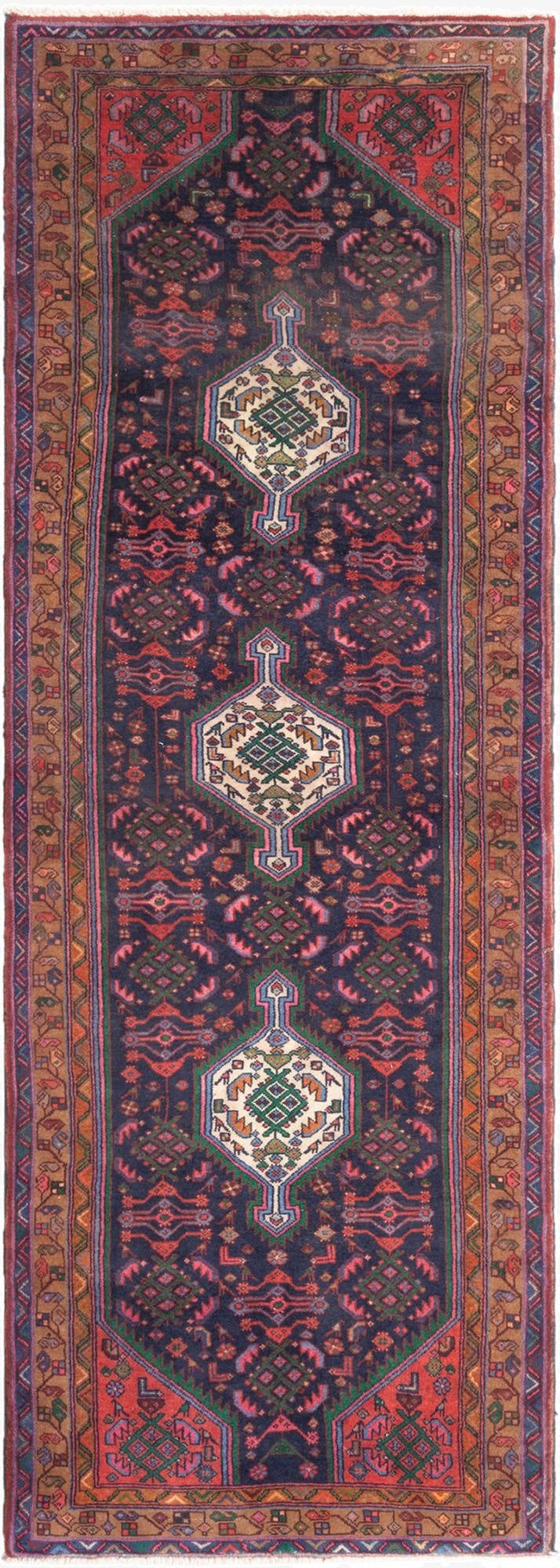 3' 4 x 9' 8 Hamedan Runner Rug