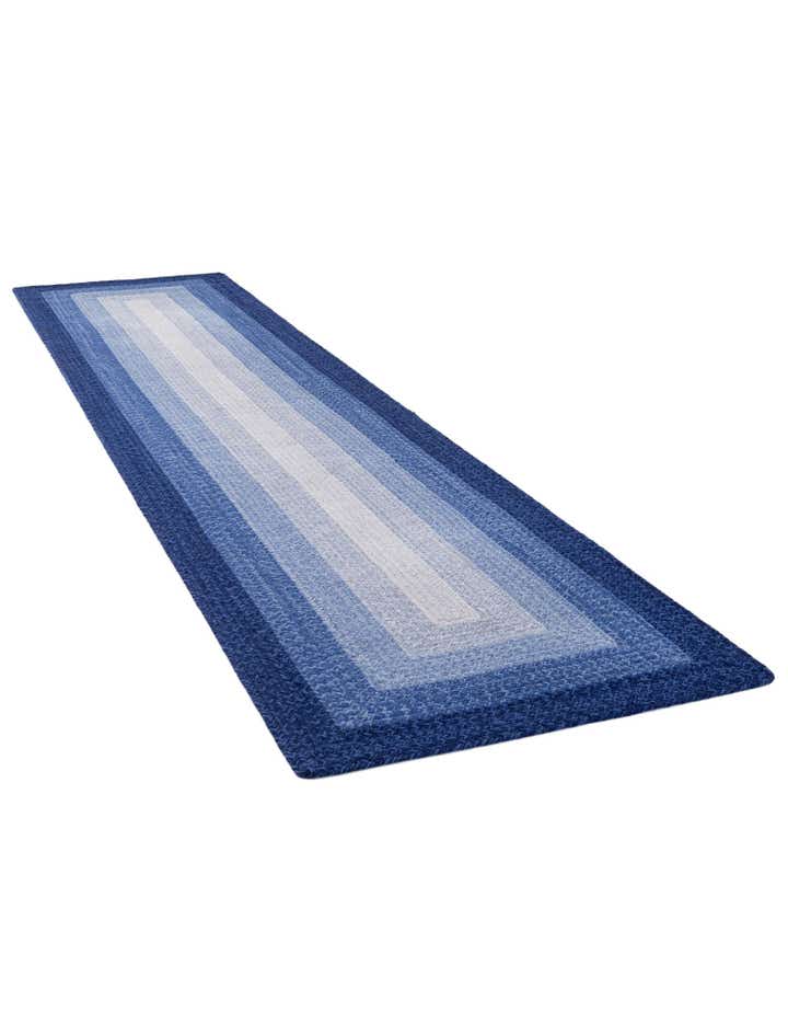 2' 7 x 12' Handmade Hand Braided Wool Runner Rug