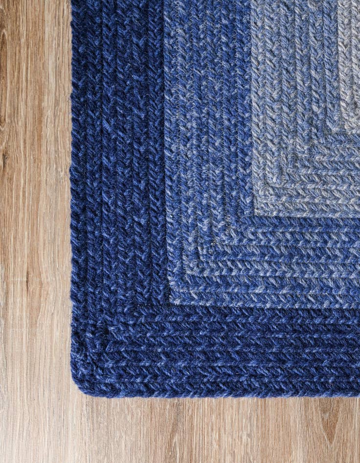 Detail image of 2' x 6' 1  Hand Hand Braided Wool Runner Rug