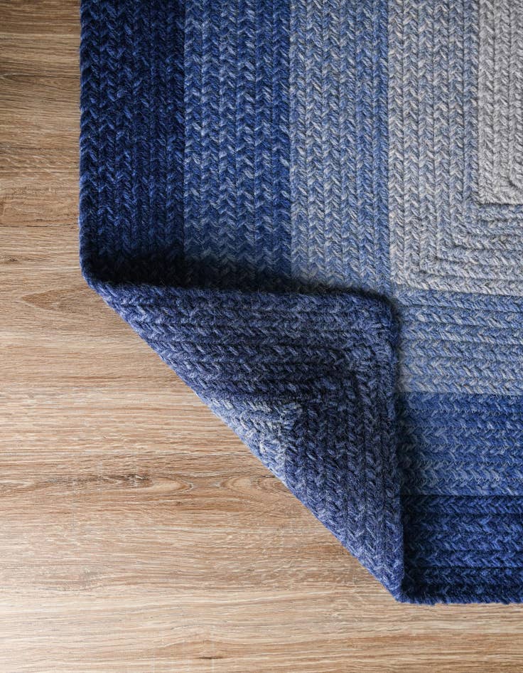 Detail image of 2' x 6' 1  Hand Hand Braided Wool Runner Rug