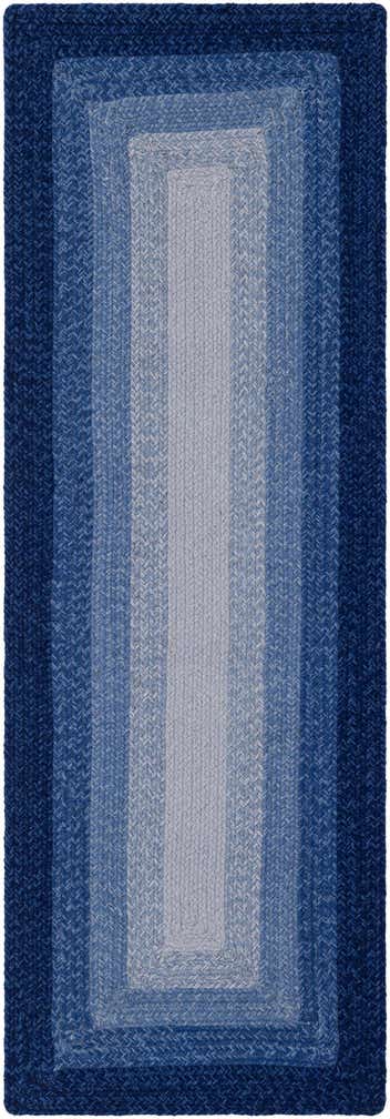 2' x 6' 1 Handmade Hand Braided Wool Runner Rug