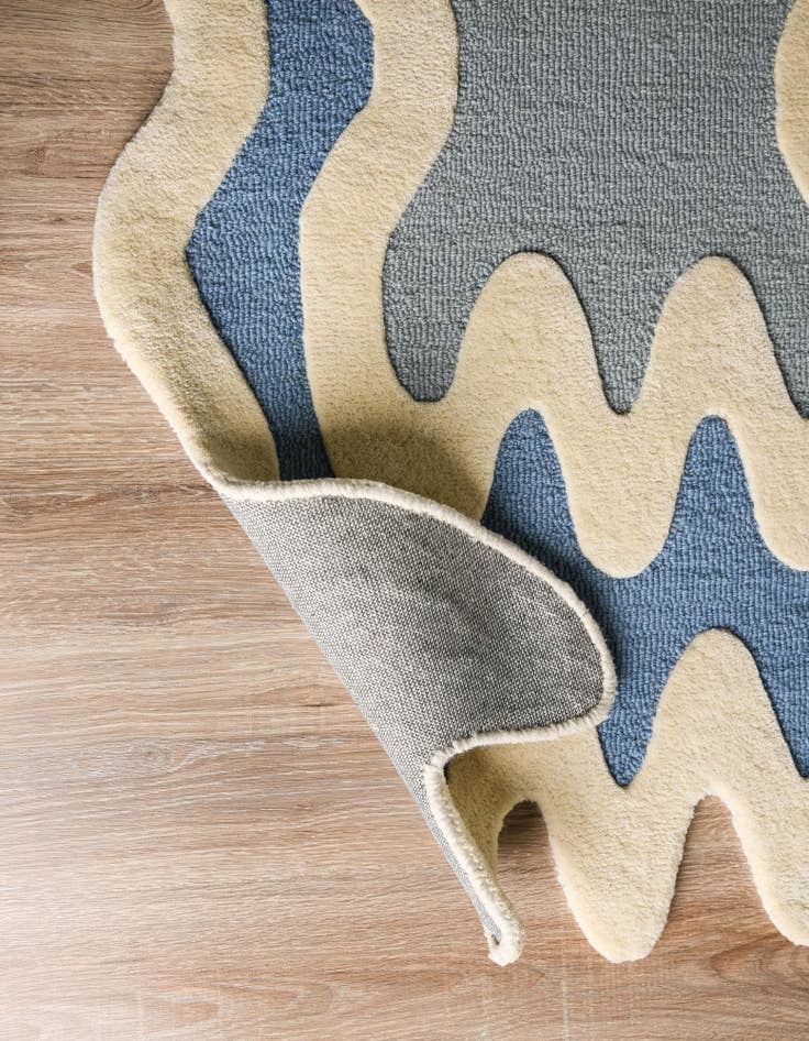 Detail image of 2' x 6' 1 Happy Rugs Wiggles Wool Runner