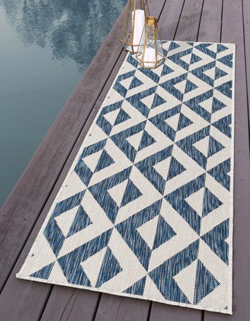 2' x 6' Easy-Clean Jill Zarin Napa Indoor / Outdoor Runner Rug