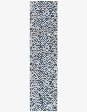 Blue Easy-Clean Jill Zarin Cape Town Indoor / Outdoor Runner Rug