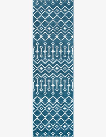 Blue Kasbah Trellis Runner Rug