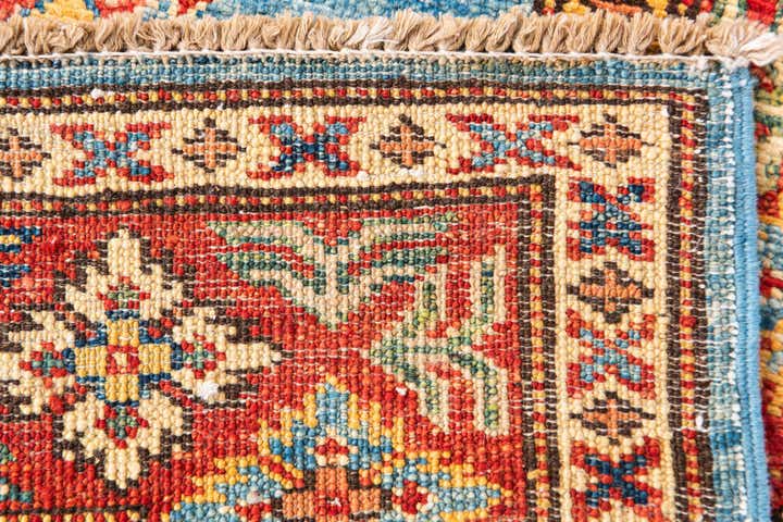 2' 9 x 9' 9 Hand Knotted Kazak Runner Rug