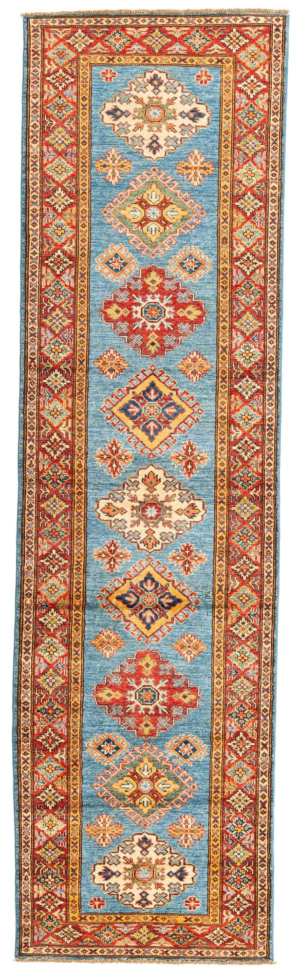 2' 9 x 9' 9 Hand Knotted Kazak Runner Rug