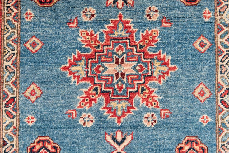 Detail image of 2' 10 x 9' 9 Hand Knotted Kazak Runner Rug