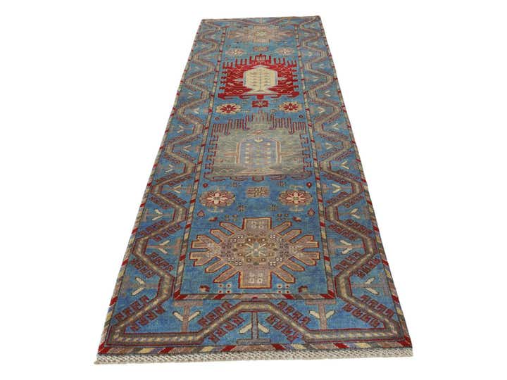 2' 9 x 10' 1 Hand Knotted Kazak Runner Rug