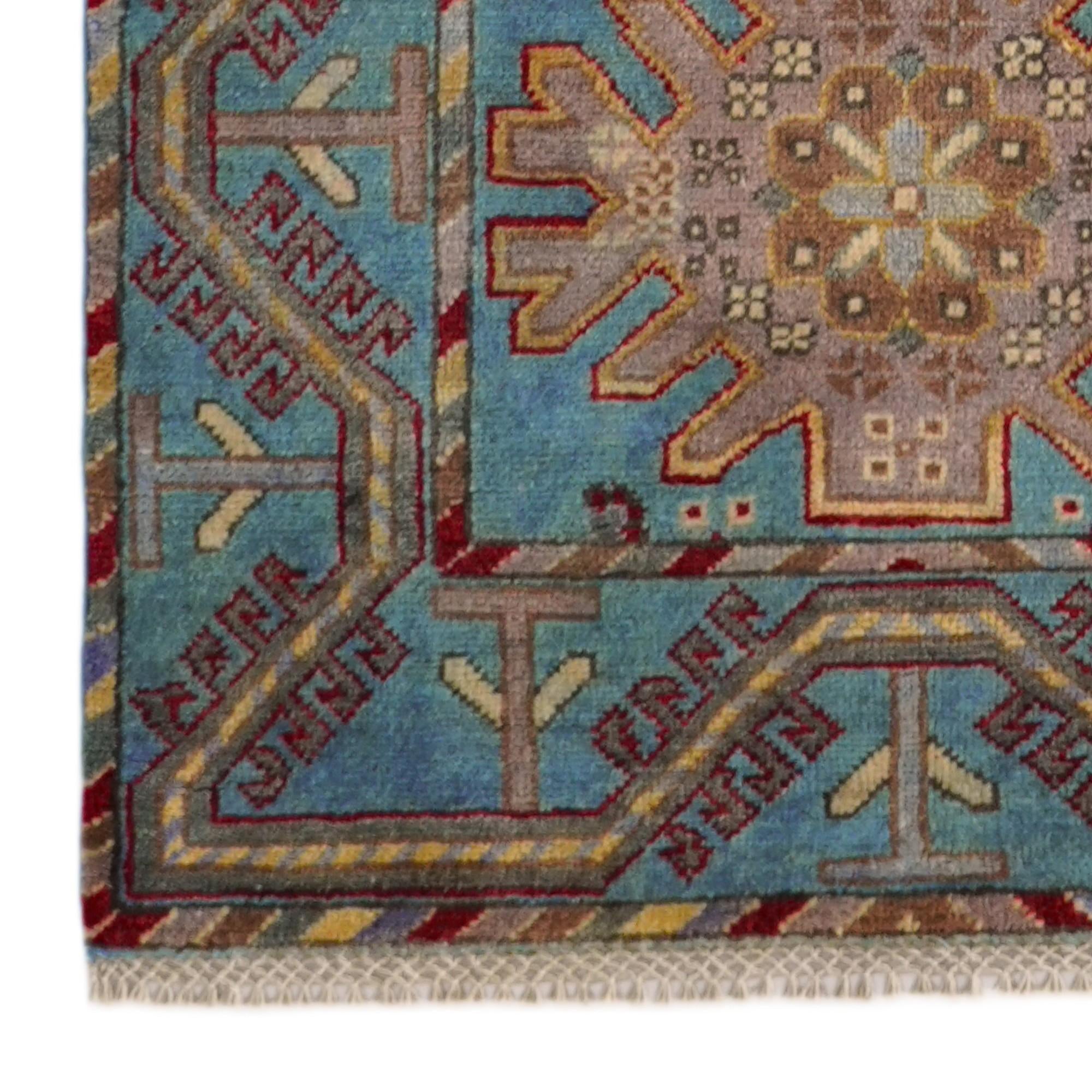 2' 9 x 10' 1 Hand Knotted Kazak Runner Rug