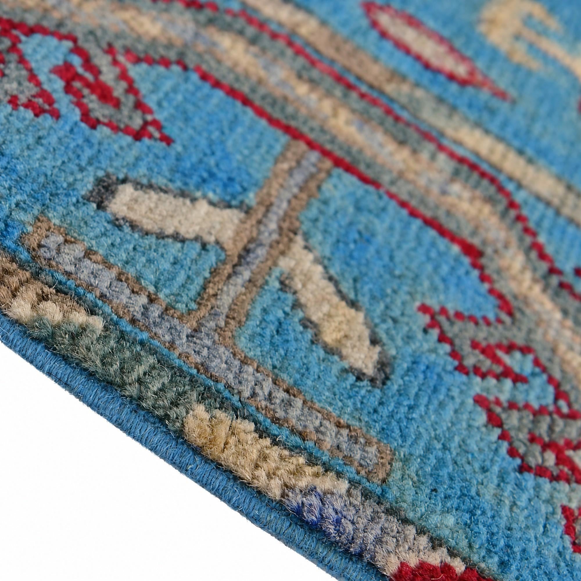 85cm x 305cm Hand Knotted Kazak Runner Rug