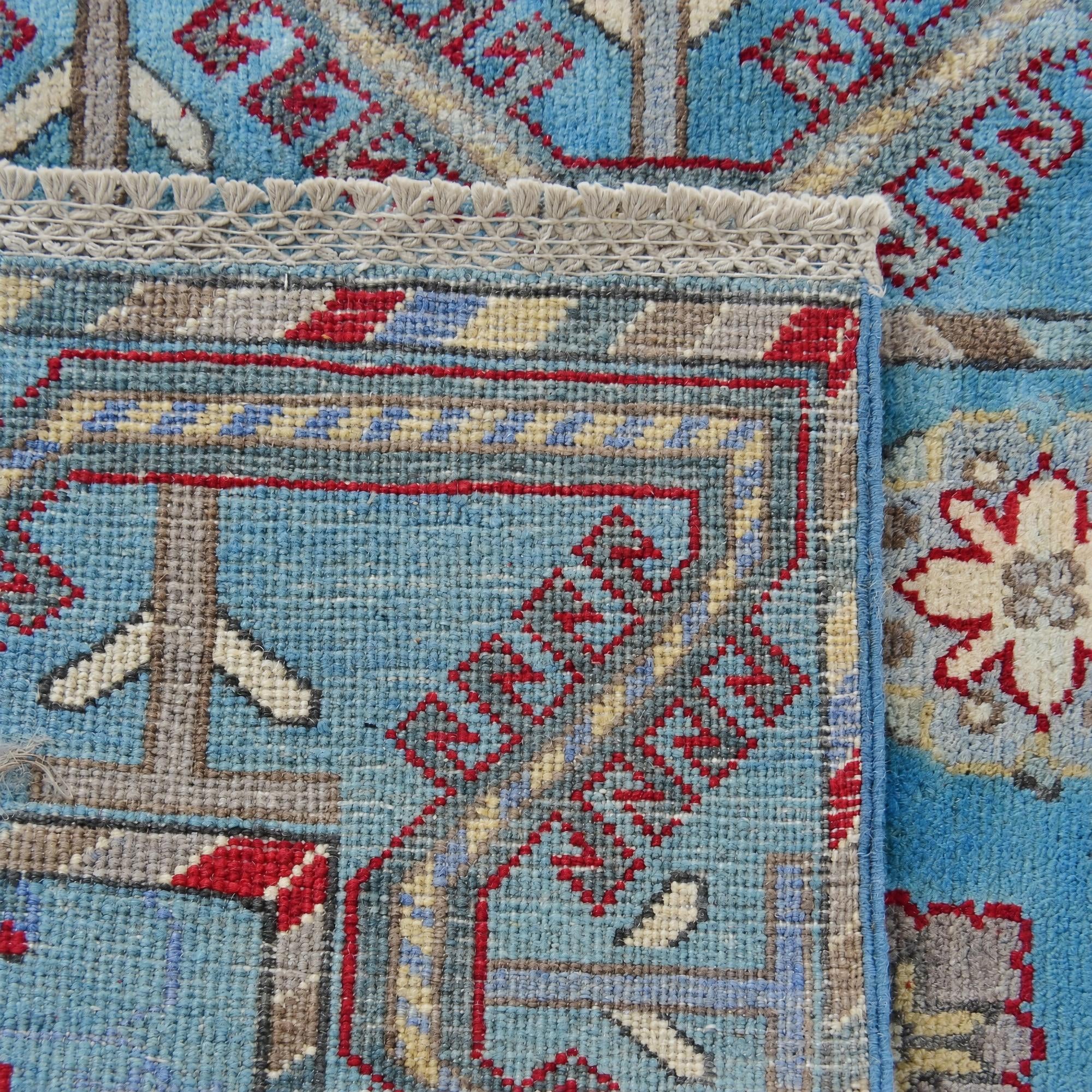 85cm x 305cm Hand Knotted Kazak Runner Rug