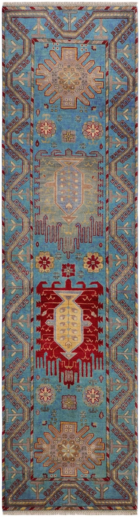 2' 9 x 10' 1 Hand Knotted Kazak Runner Rug