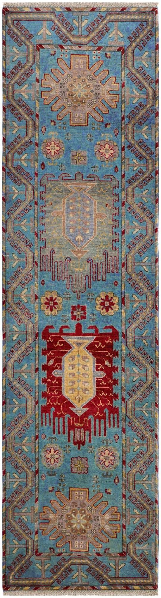 2' 9 x 10' 1 Hand Knotted Kazak Runner Rug
